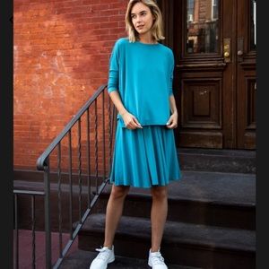 Aqua Peek-Skirt | Mimu Maxi